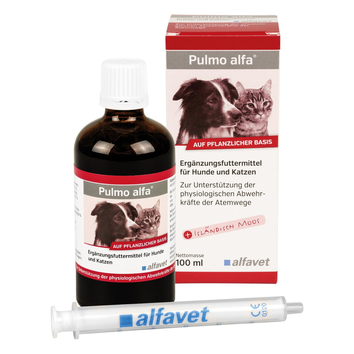 Pulmo alfa 100ml mit Dosierspritze Hund & Katze