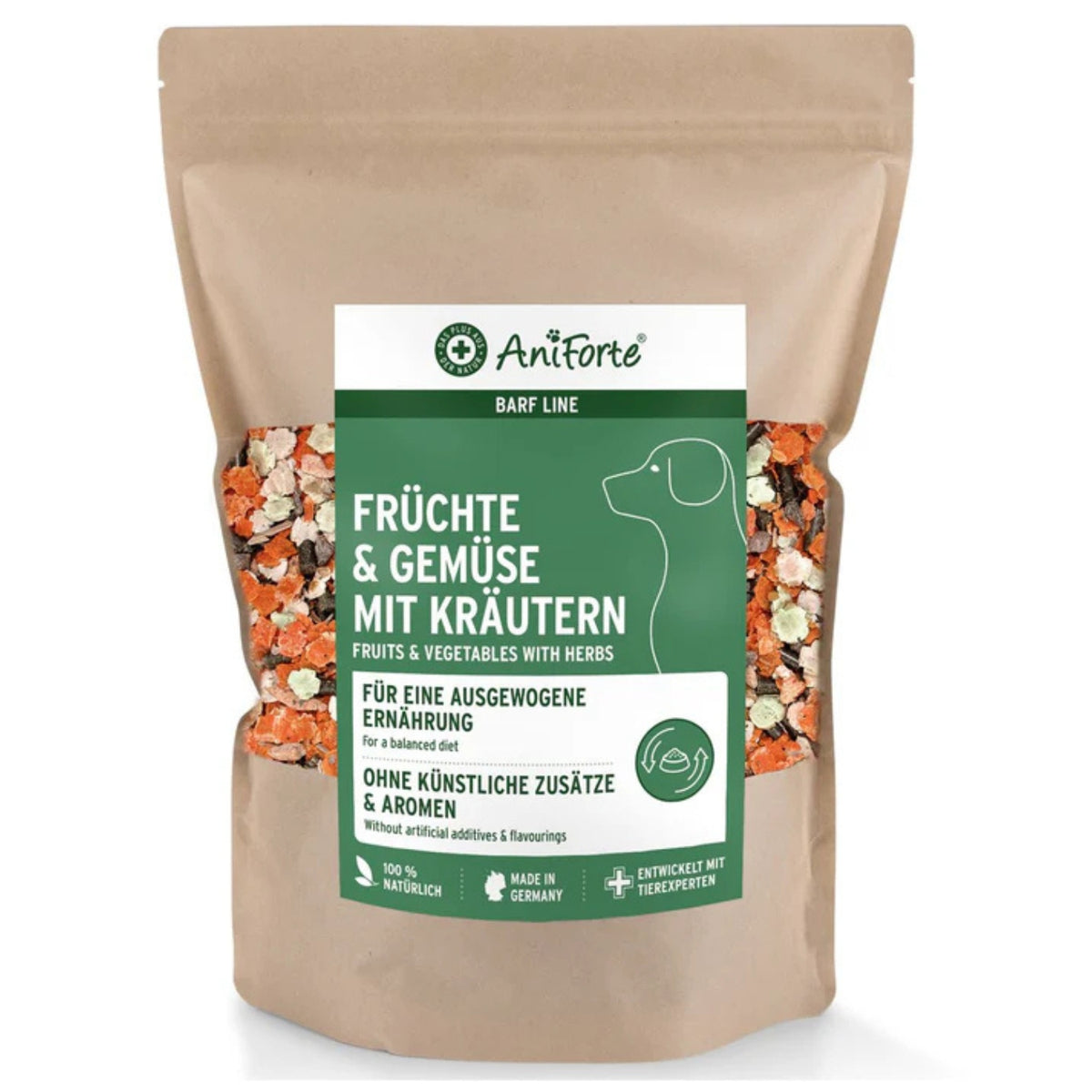 AniForte BARF-Line Früchte & Gemüse mit Kräutern 1kg MHD 01.12.2026