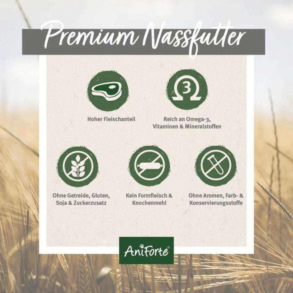 AniForte Nassfutter FarmsLamb für Hunde 6x800g